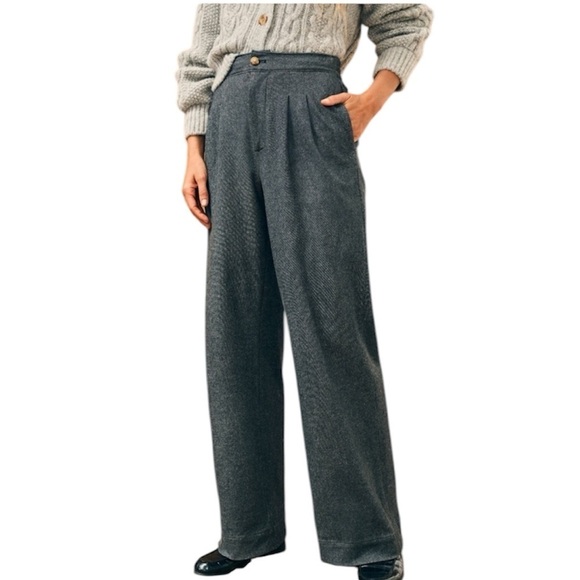 Faherty | Women’s Dream Flannel Pleated Trousers Size 4 NWT - Picture 1 of 8